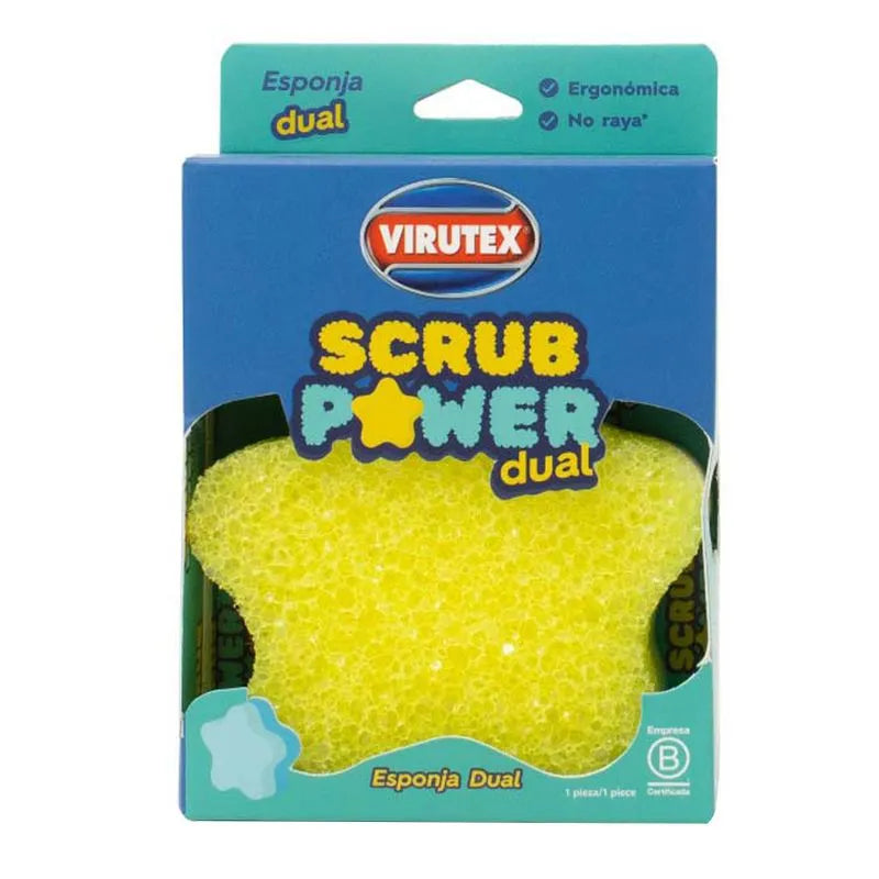 Esponja Scrub Power Dual Virutex · Doble Cara · No Raya