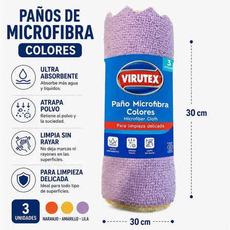 Paño de Microfibra Virutex (3en1)