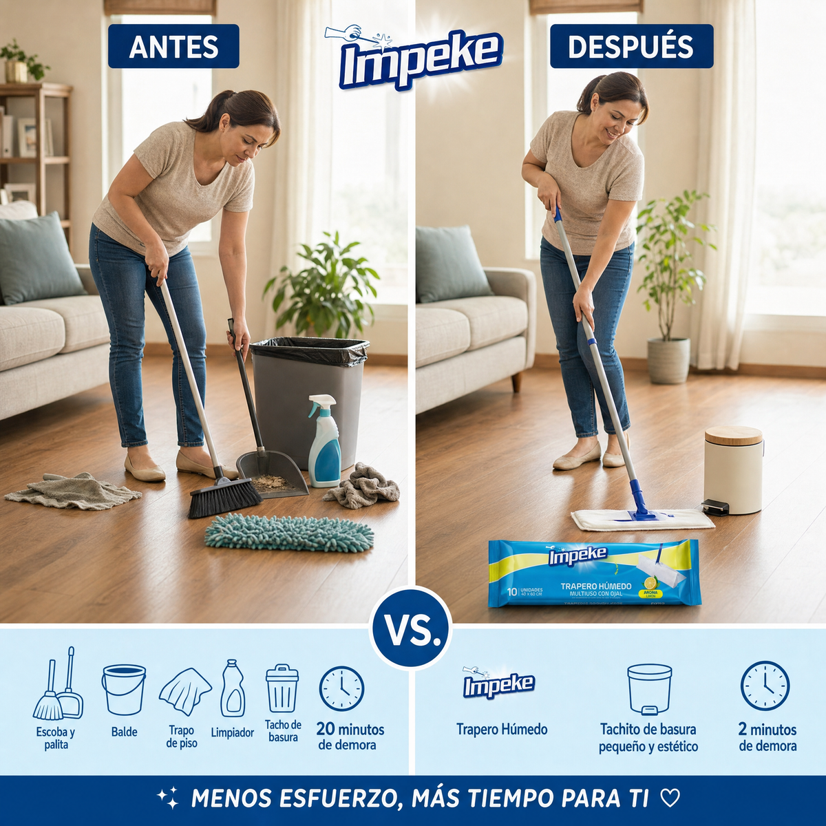 Trapo de Piso Descartable (10u.) Impeke
