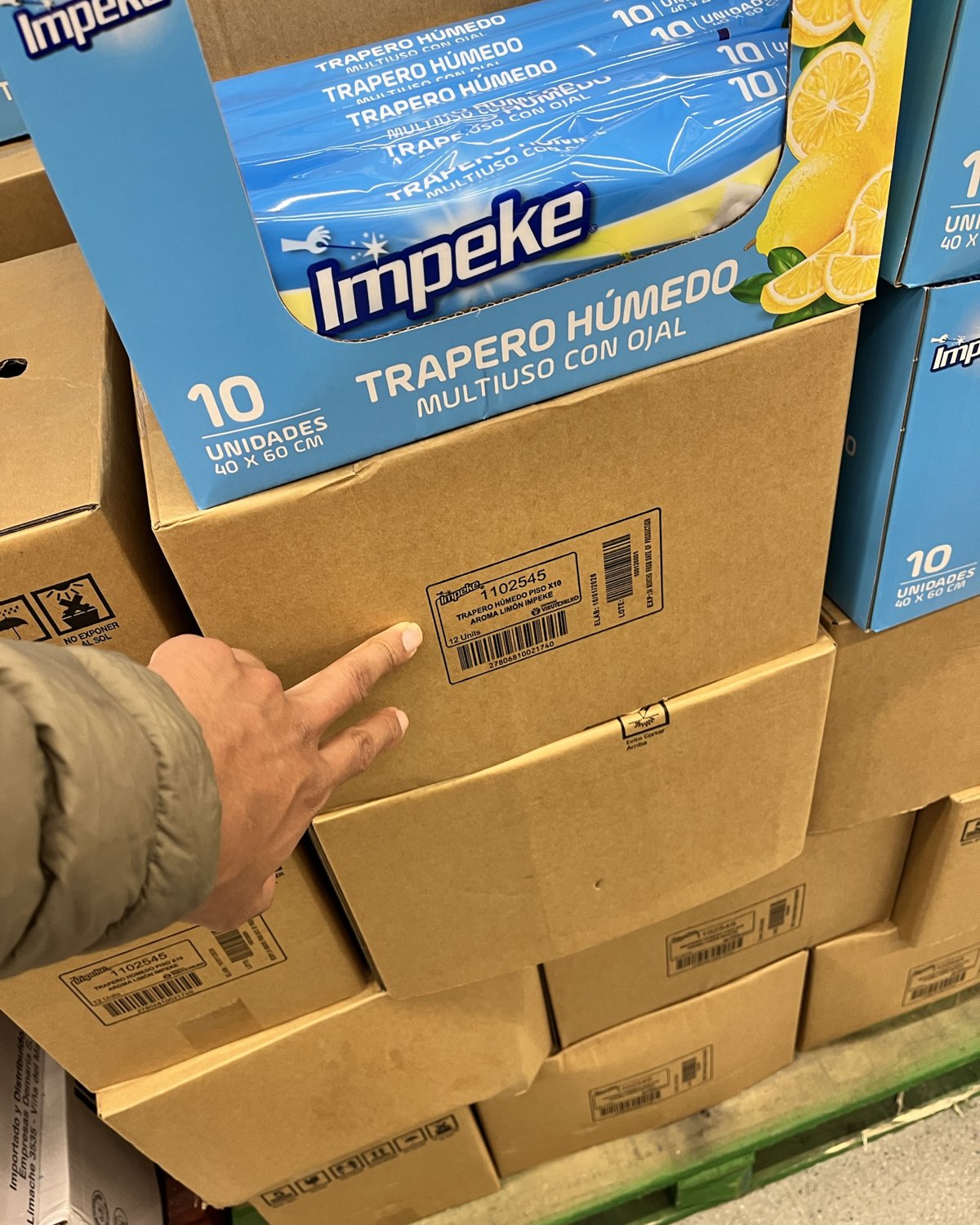 Cajas de trapos de piso descartables Impeke para mayoristas, 12 paquetes por caja, listas en el depósito